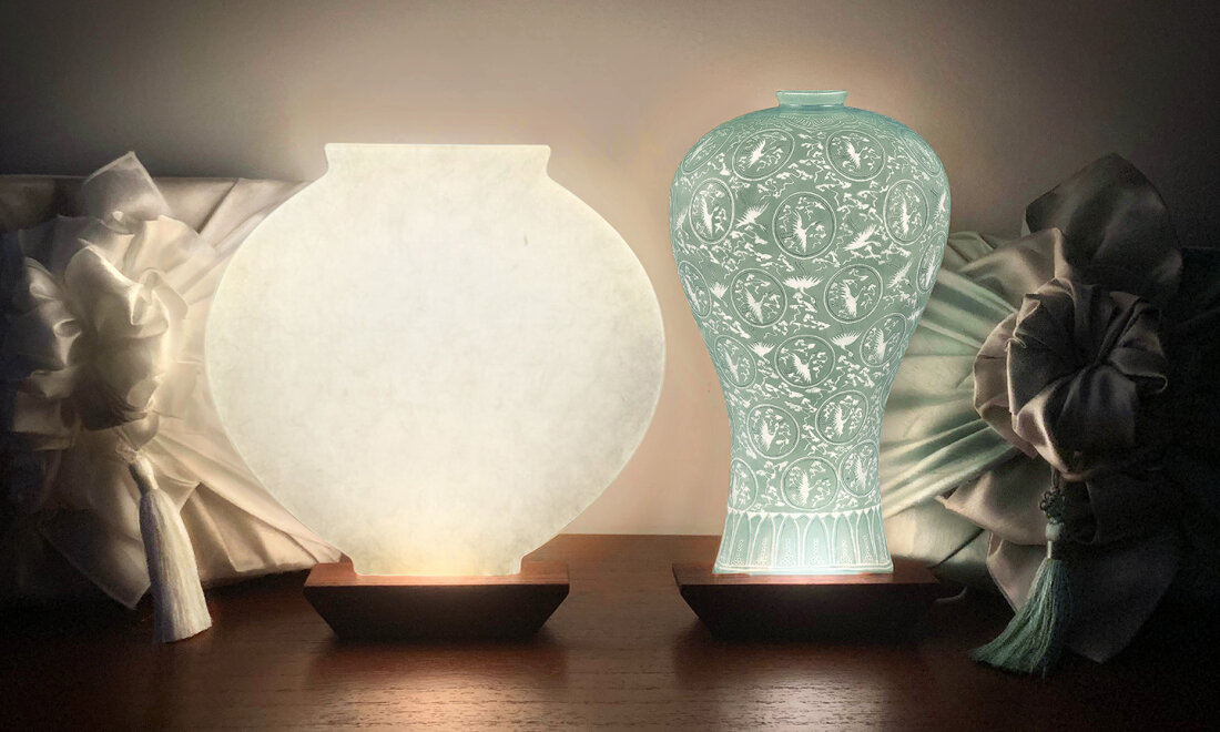 Unique Chuseok Gift] Worldmaster's Moon Jar & Celadon Lamp by HIPT