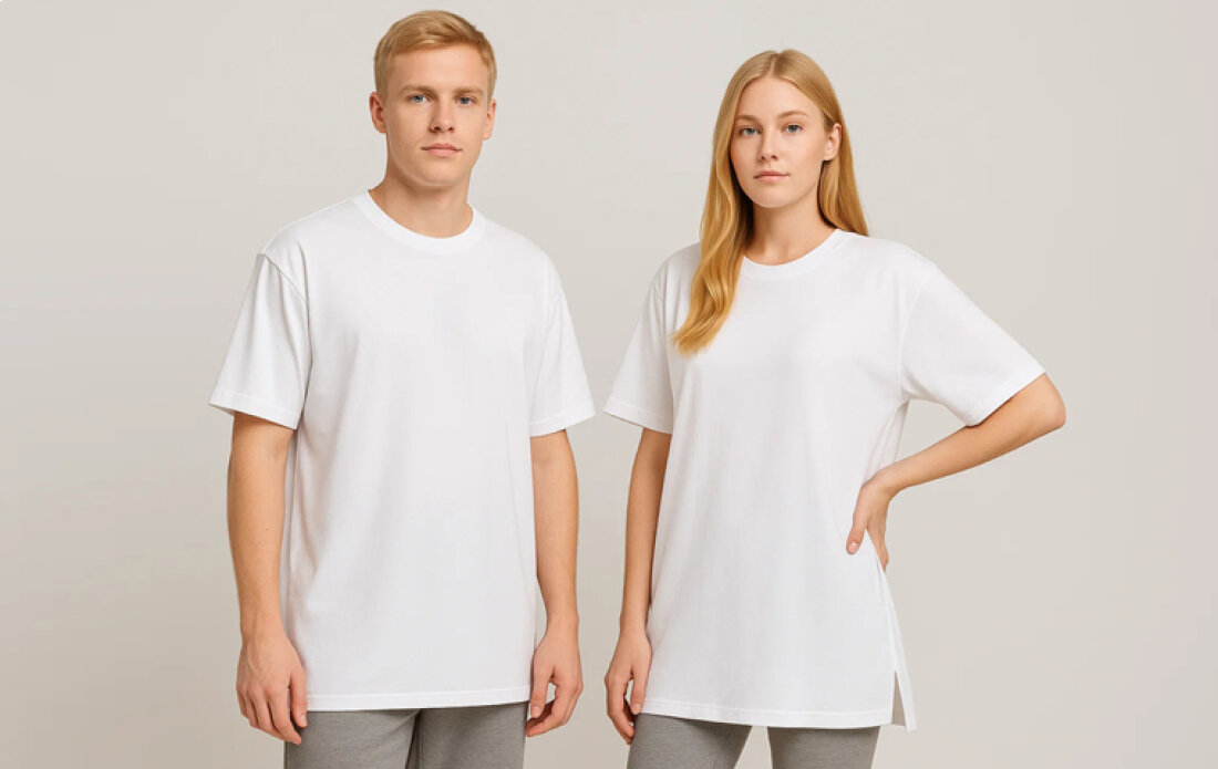 7th Encore] Premium Cotton Side-Slit Essential Tee for Men & Women