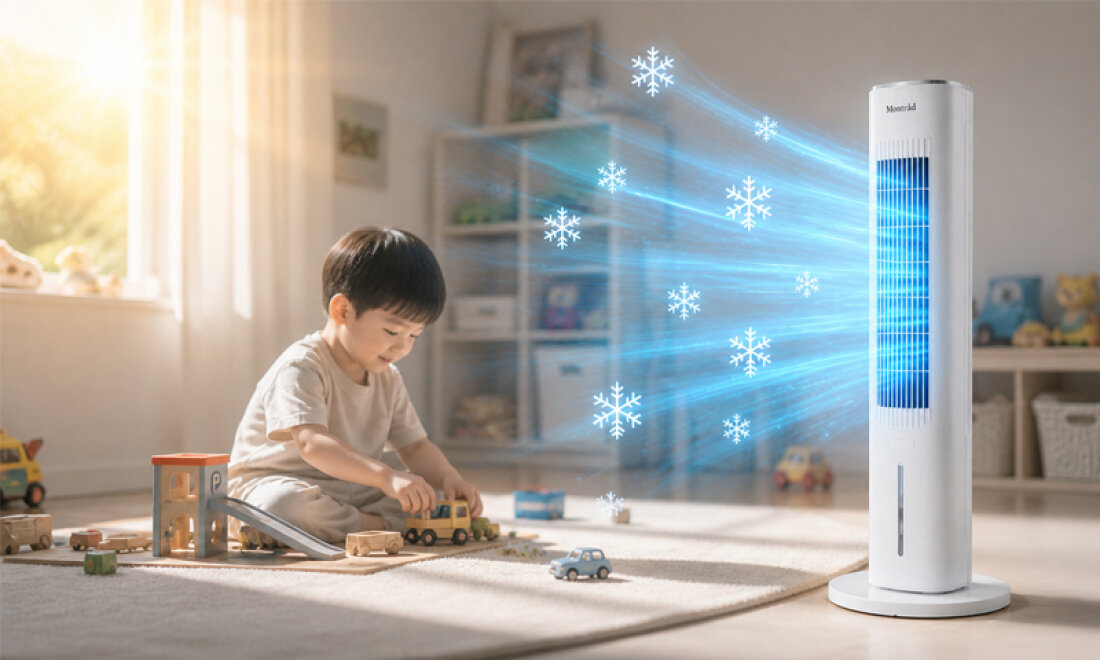 わずか7万円台で、エアコンなしでも涼しい氷冷風機｜3年無料保証付き