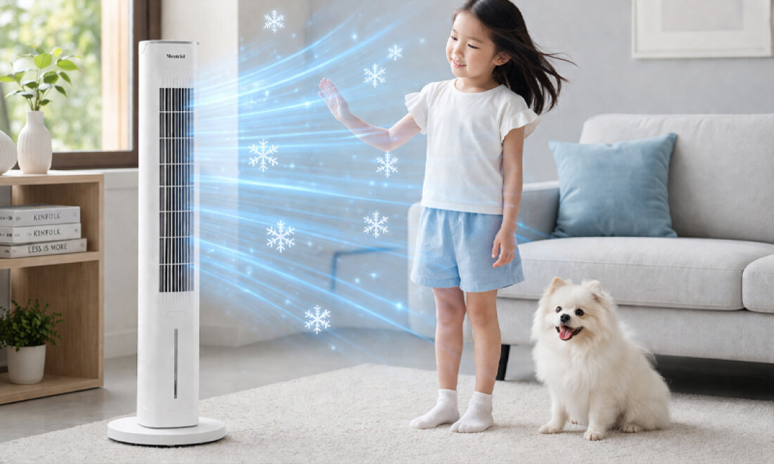 わずか7万円台で、エアコンなしでも涼しい氷冷風機｜3年無料保証付き